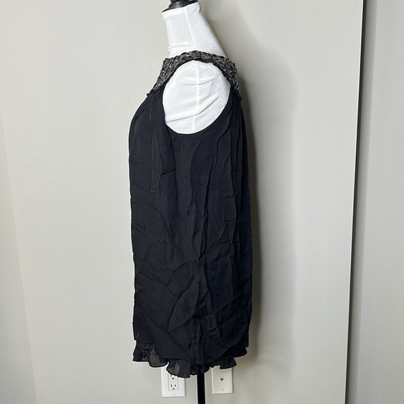 Alice + Olivia 100% Silk Trapeze Embellished Dress Black Size Small NWOT! - Picture 8 of 14